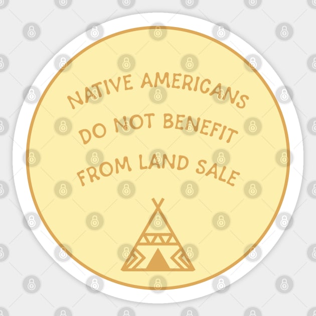 Native Americans - Land Back Sticker by Football from the Left